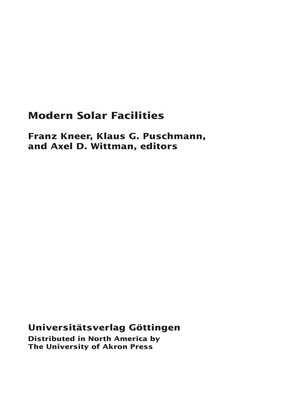 cover image of Modern Solar Facilities